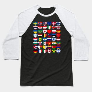 Flags of Countries International Day Of Peace Baseball T-Shirt